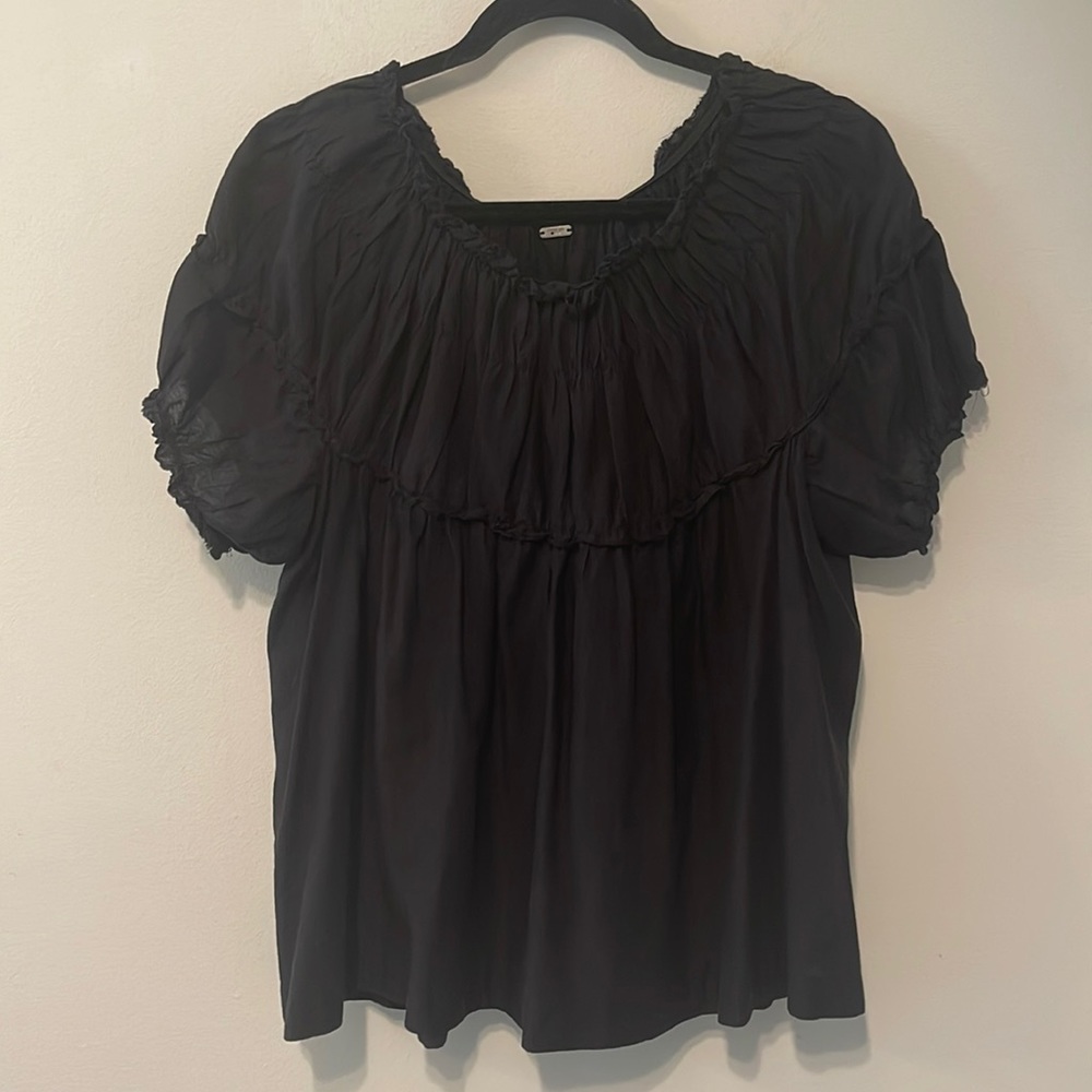 Chan Luu gathered cotton blouse M-L